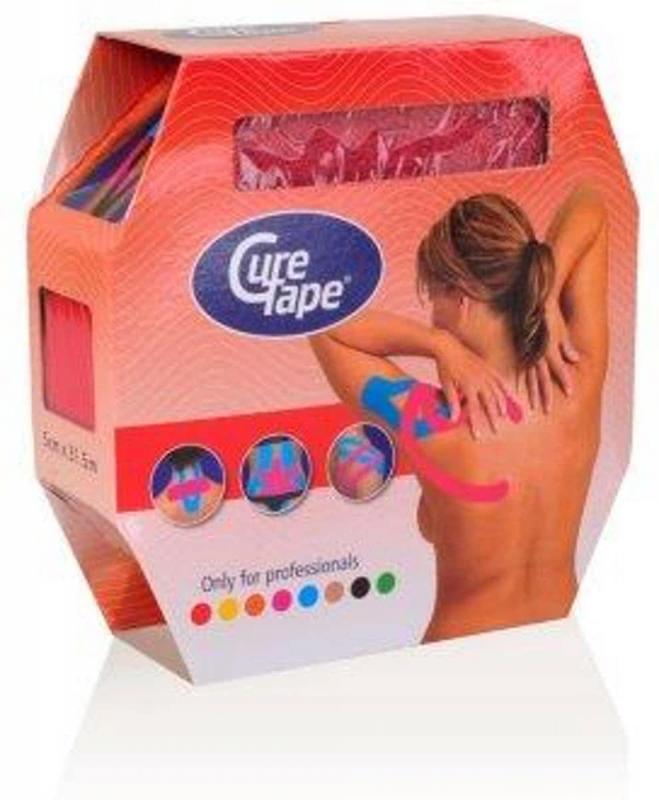 Cure tape - Kinesiotape : Curetape, roze - 5cm x 31,5m