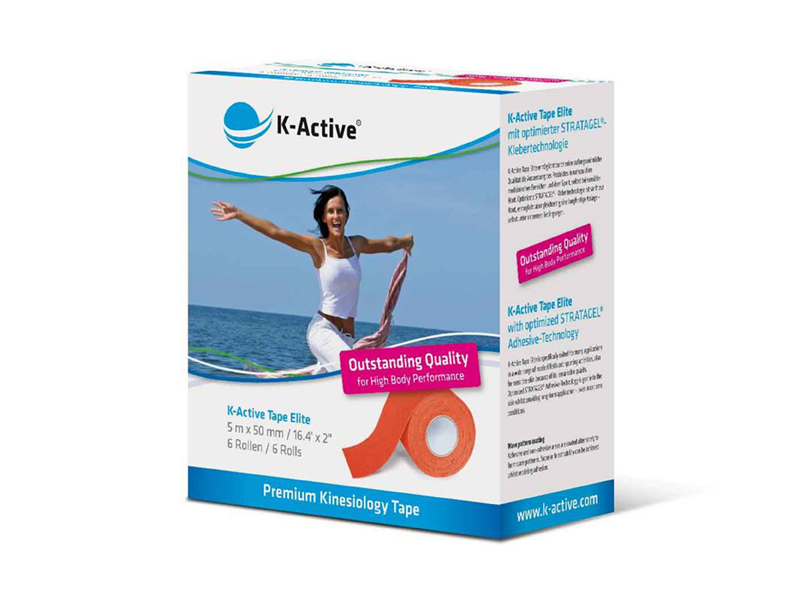 K-active - Kinesiotape : K-active original, 5cm x 5cm, roze, p--6