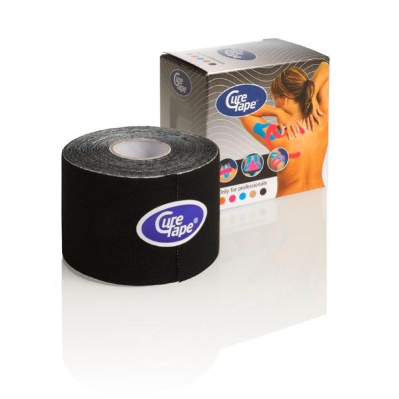 Cure tape - Kinesiotape: Cure Tape, zwart, 5cmx5m, p--1