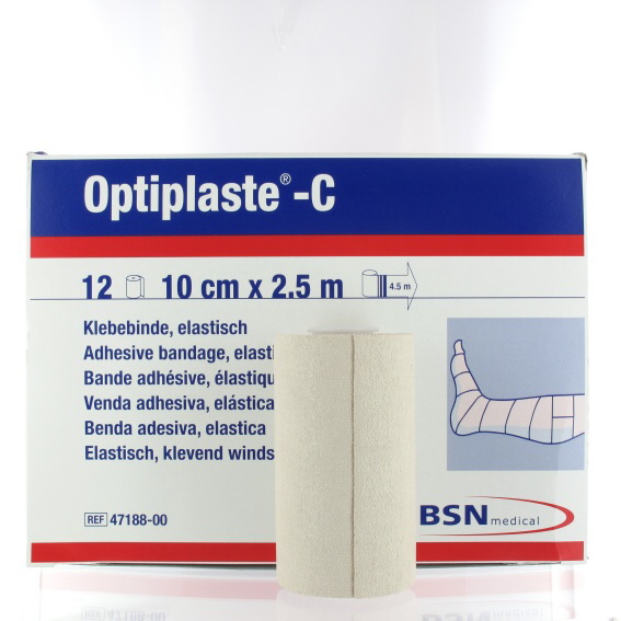 Elastische tape: Optiplast C, 10cm, p--12 rollen