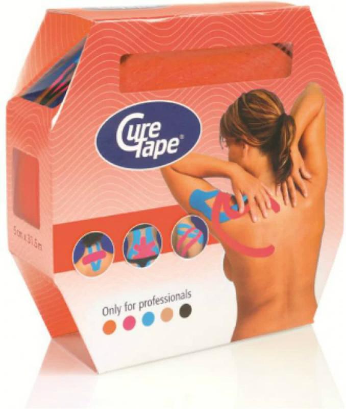 Cure tape - Kinesiotape: Curetape, oranje - 5cm x 31,5m