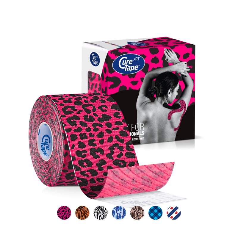 Curetape Cure_Tape_Art_Leopard_(pink_black_)__5cm_x_5m__p1